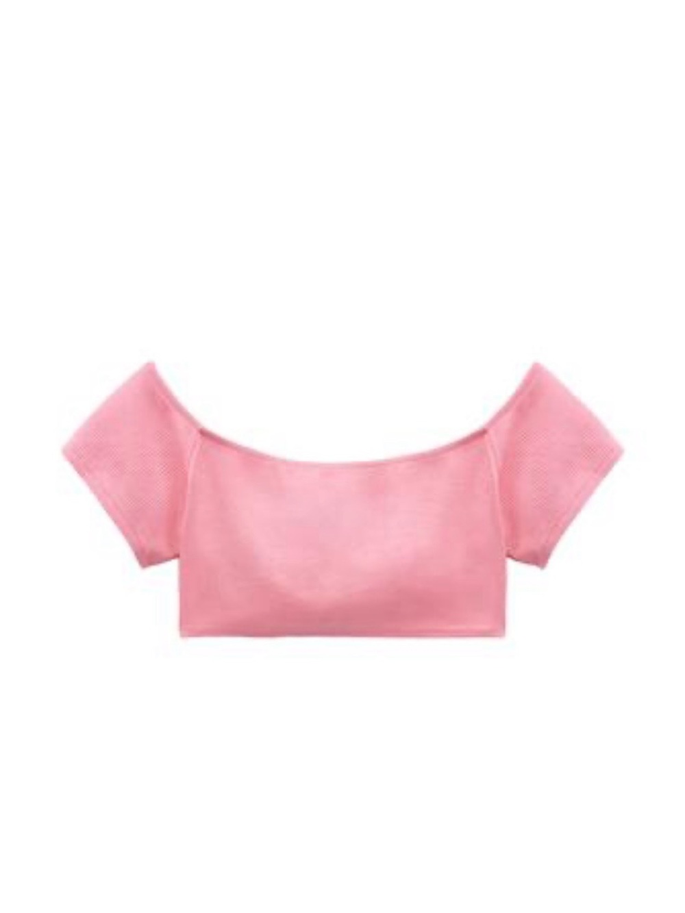 Zara Women's Pink Off-Shoulder Bikini Top